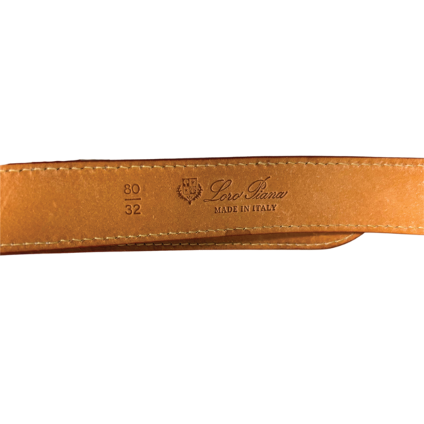 Loro Piana  buckle belt color deep kummel/sun gold (POAI) - Image 3