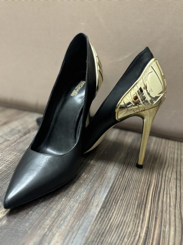 Michael Kors Women's Black and Gold Courts