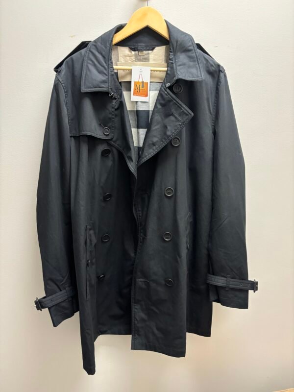 Navy Burberry Trench Coat