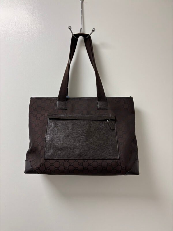 Gucci tote bag in brown canvas and leather