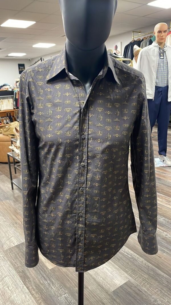 D&G Men Regular Fit Printed Spread Collar Casual Shirt