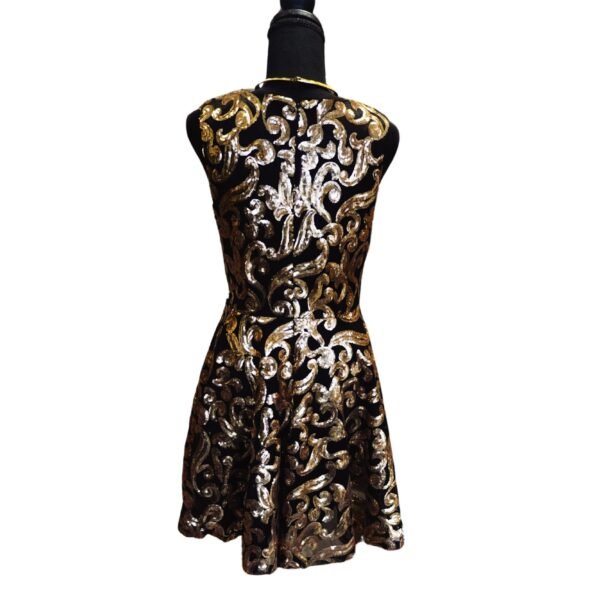 Ark&Co Black Dress with Gold Sequins Semi to Formal - Image 2